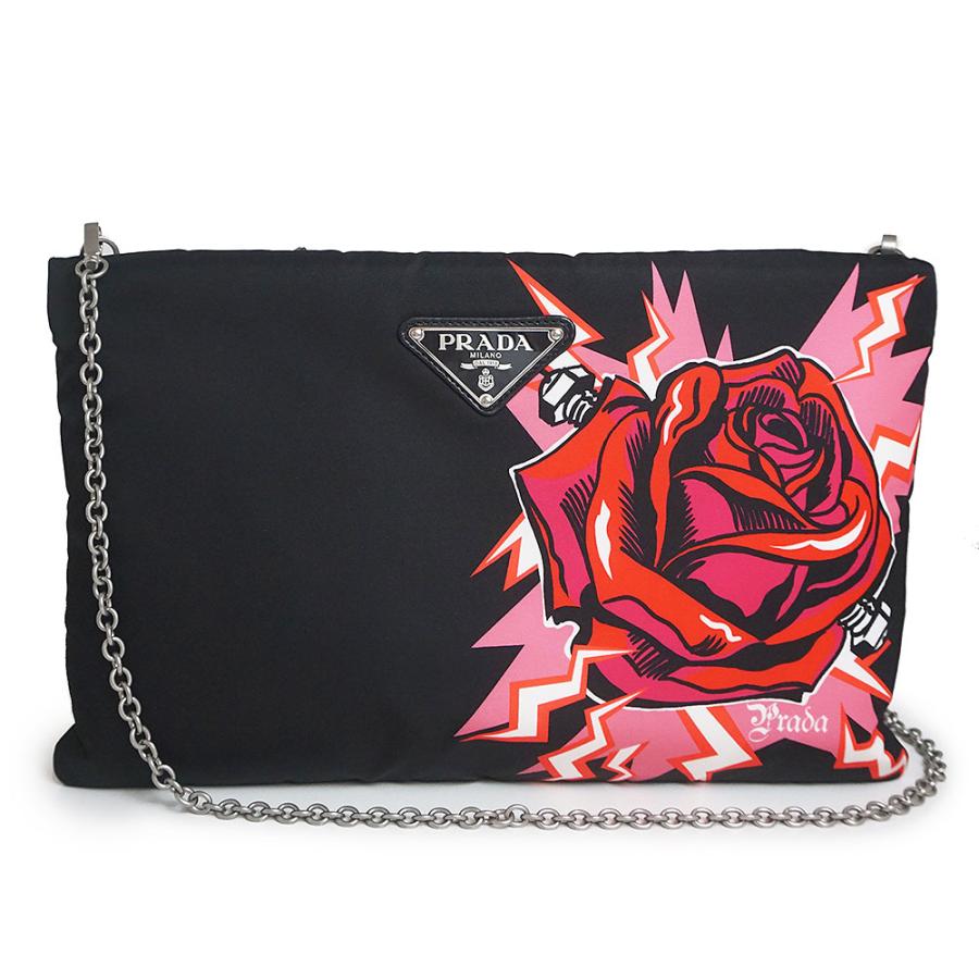 新品・未使用品）プラダ PRADA ローズ バラ 薔薇 2WAY チェーン 