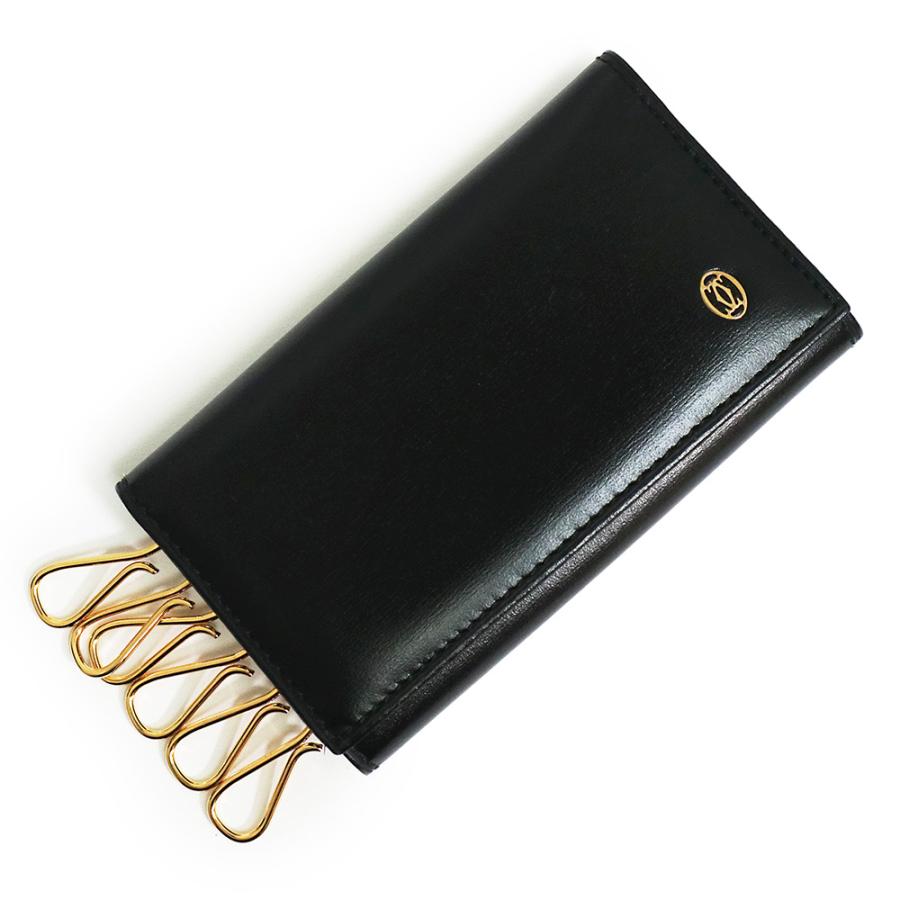 カルティエ黒の6連キーケース