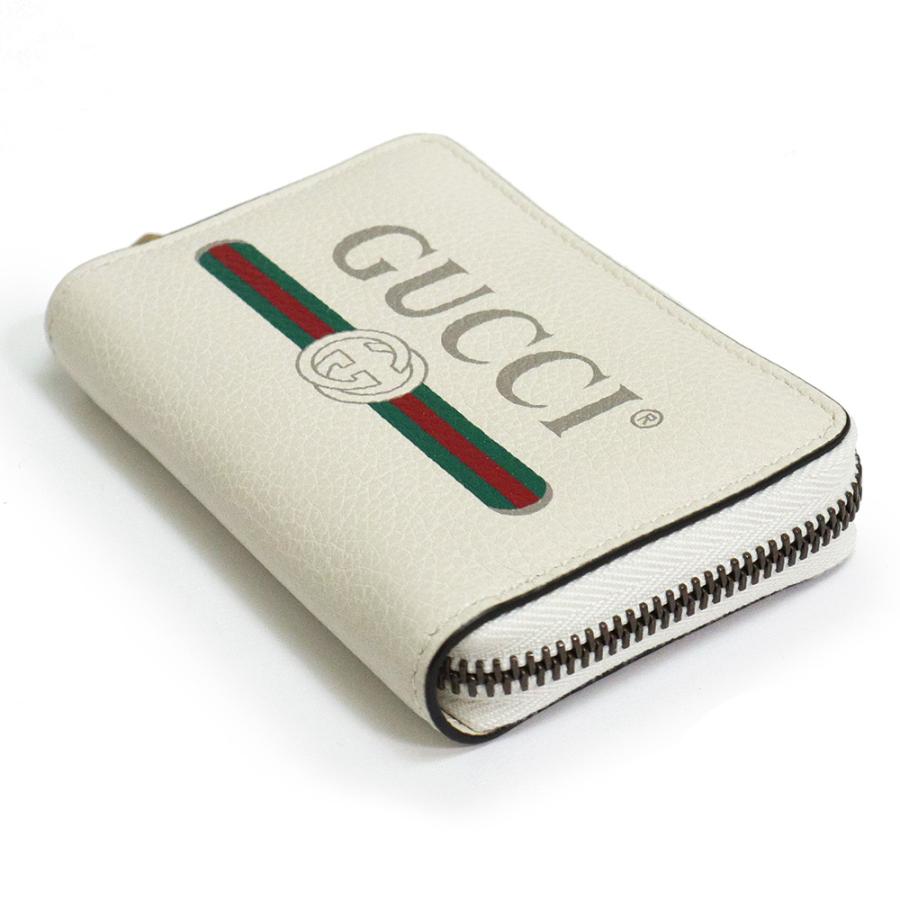 新品・未使用品）グッチ GUCCI ロゴプリント ウェブ ラウンド 
