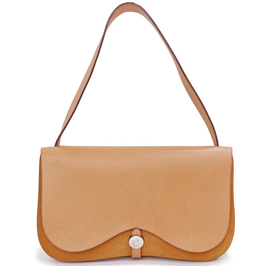 大値引き・エルメス サックコロラドGM レザー ブラウン シルバー金具