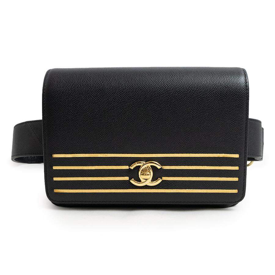 美品）シャネル CHANEL ココマーク キャプテン ベルト ウエストバッグ 