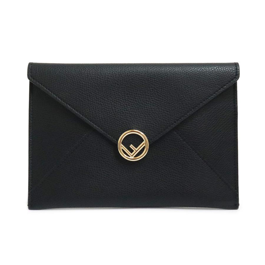 FENDI （未使用 展示品）フェンディ エフ イズ フラット ポーチ レザー 