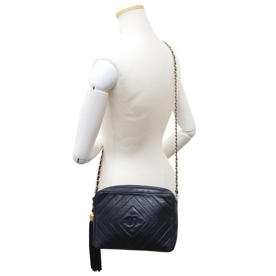 超極美品 CHANEL ダイヤステッチ ラムスキン チェーン ショルダーバッグ CHANEL（シャネル） （中古）シャネル ココマーク ダイヤステッチ