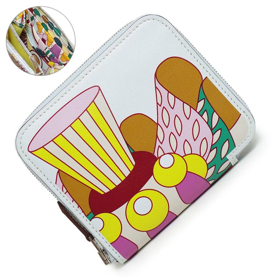（新品・未使用品）エルメス HERMES オールオーバー アザップ コンパクト シルクイン La Patisserie Francaise パティスリーフランセーズ ケース 小銭入れ 財布 ヴォースイフト レザー ブルーブリュム 青 シルバー金具 Z刻印 箱付 HERMES（エルメス） （新品・未使用品）エルメス オールオーバー ア