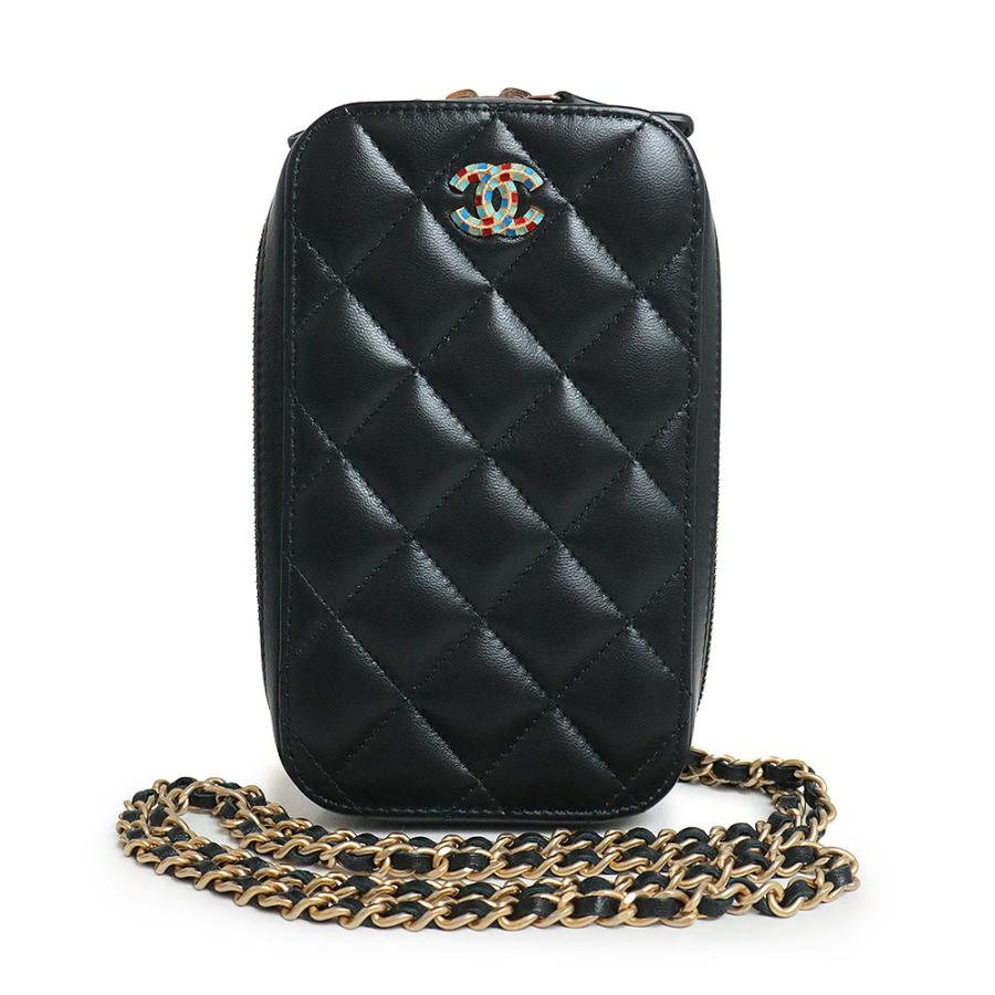 CHANEL iphone14pro ケース マトラッセ チェーン ココマーク CHANEL（シャネル） （未使用 展示品）シャネル マトラッセ マルチ