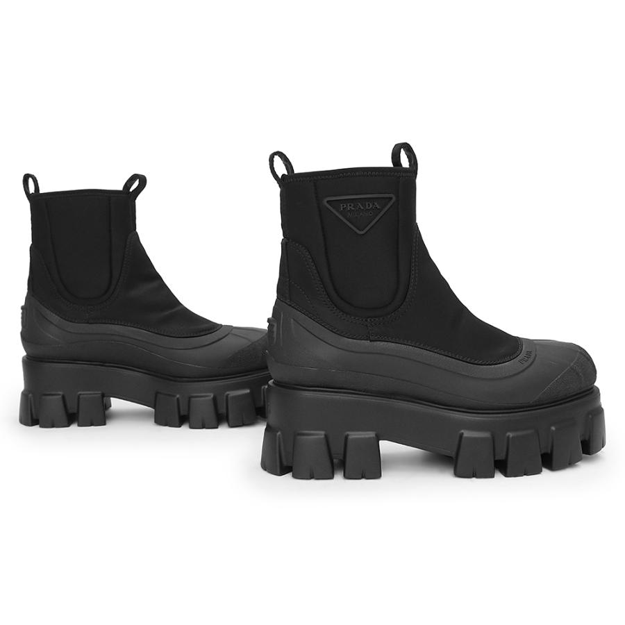 PRADA プラダ モノリス ナイロン ギャバジン シューズ 厚底 ロゴ 8.5 PRADA（プラダ） （未使用 展示品）プラダ モノリス ギャバジン 三角