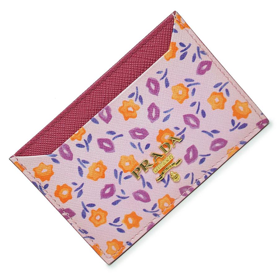 未使用 展示品）プラダ PRADA 花柄 カードケース 名刺入れ 定期入れ 