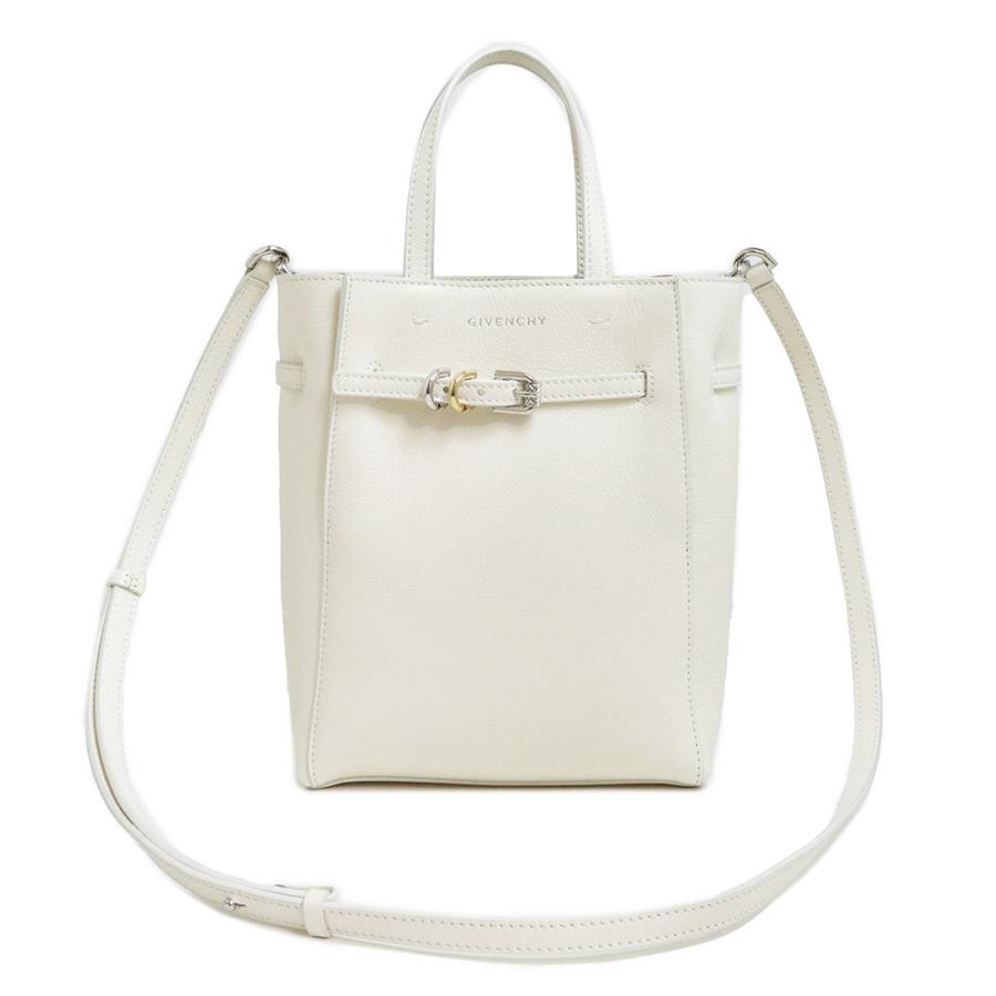 （新品・未使用品）ジバンシィ GIVENCHY ヴォワイユー ミニ トート ショルダー ハンドバッグ 2way 斜め掛け カーフスキン レザー アイボリー 白 シルバー ゴールド金具 BB50ZTB231 新品・未使用品）ジバンシィ GIVENCHY ヴォワイユー ミニ トート