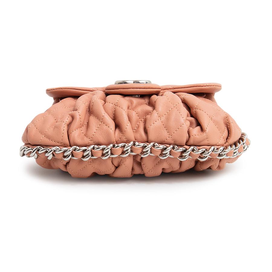 （未使用　展示品）シャネル CHANEL マトラッセ チェーンアラウンド ショルダーバッグ 斜め掛け カーフスキン レザー サーモンピンク シルバー金具 A49914 箱付_7