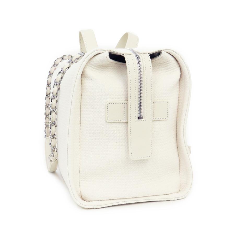 CHANEL ボストンバッグ ホワイト/ピンク 中古・古着通販】CHANEL
