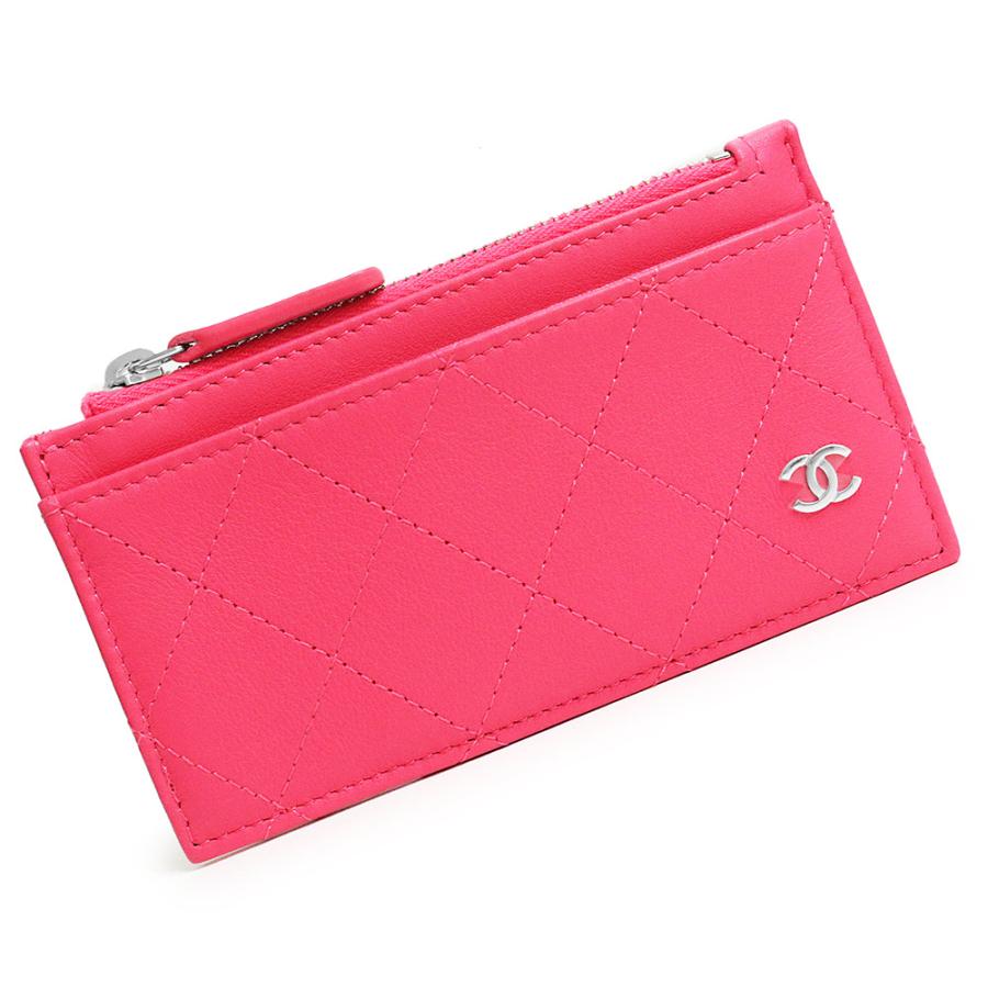 CHANEL シャネル ピンク レザー製 キルティングカードケース 【公式通販】
