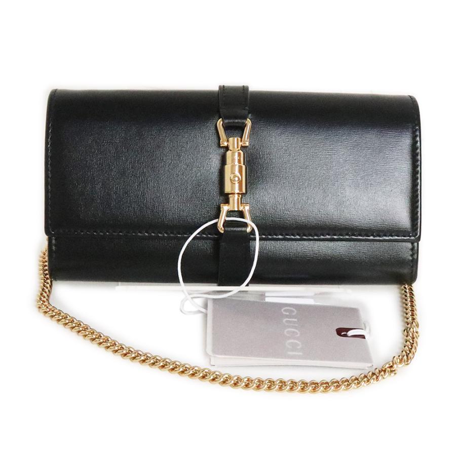 （新品・未使用品）グッチ GUCCI ジャッキー 1961 チェーンウォレット ショルダーバッグ 斜め掛け 財布 レザー ブラック 黒 ゴールド金具 652631 箱付 GUCCI（グッチ） （新品・未使用品）グッチ ジャッキー 1961 チェーン