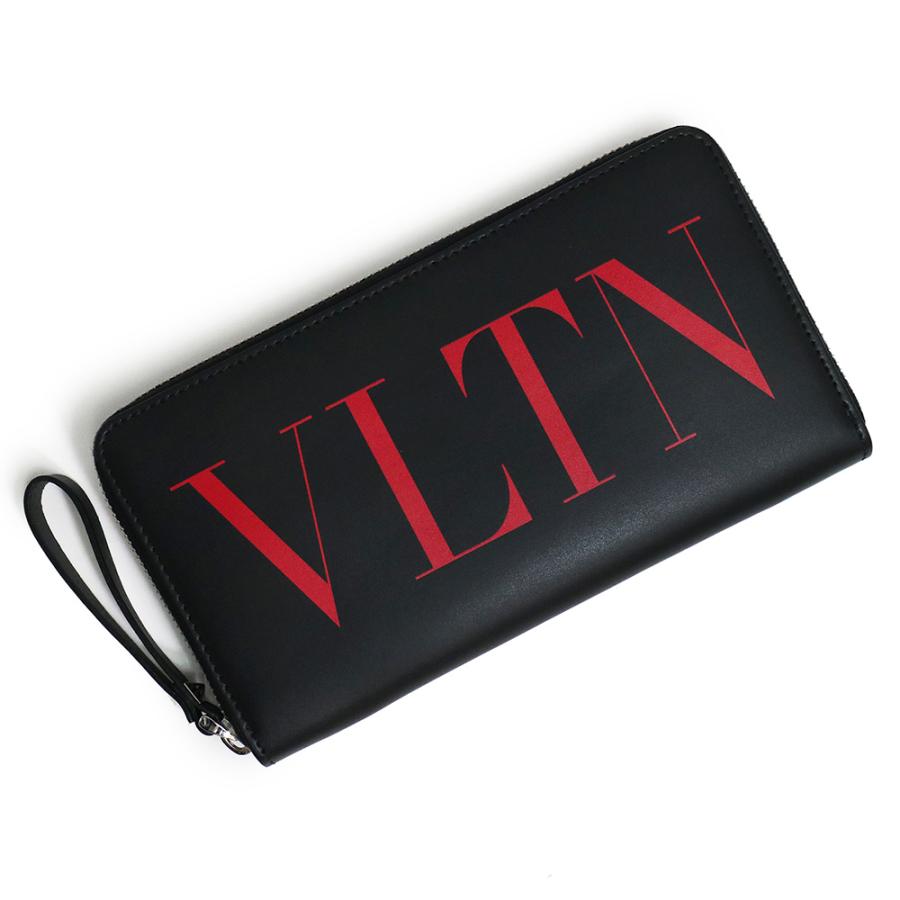 （新品・未使用品）ヴァレンティノ ガラヴァーニ Valentino Garavani VLTN ロゴ ラウンドファスナー 長財布 カーフスキン レザー ブラック ホワイト 黒 白 シルバー金具 WY2P0570 箱付 新品・未使用品）ヴァレンティノ ガラヴァーニ Valentino Garavani