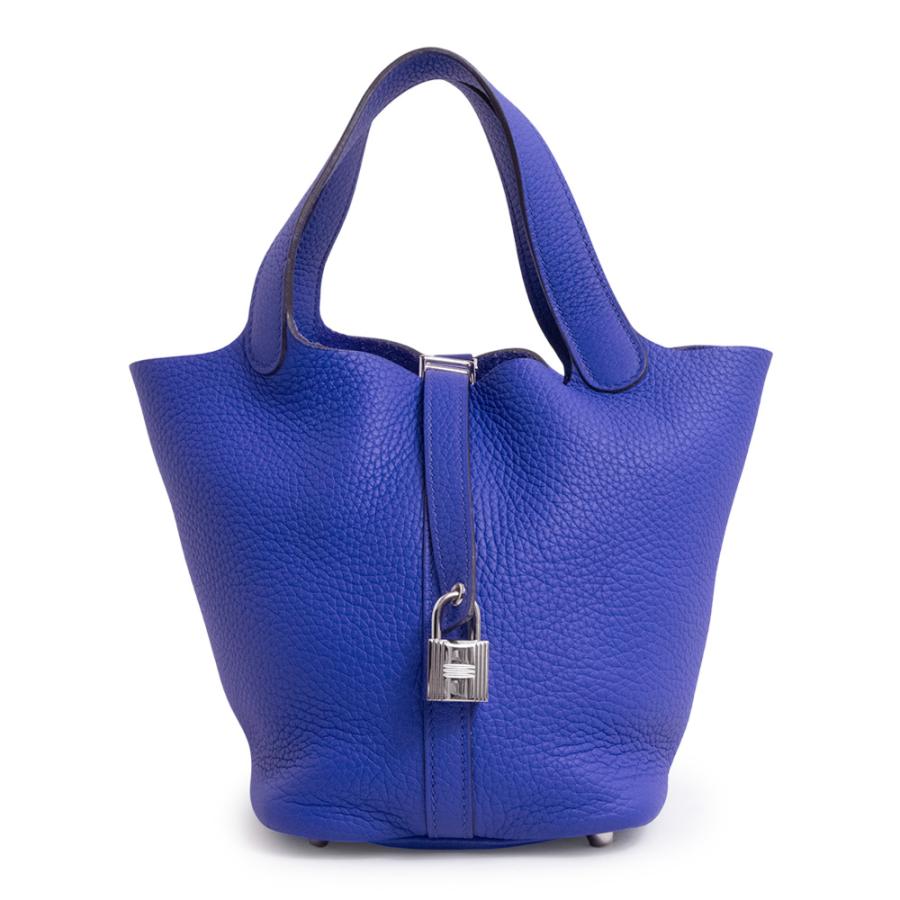 エルメスのブルーアピレザー HERMES（エルメス） （美品）エルメス ピコタンロック 18 PM