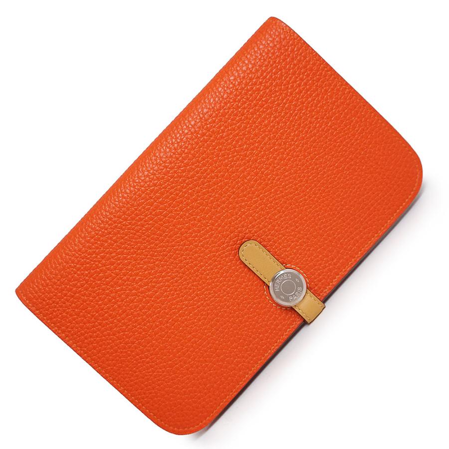 エルメス HERMES 二つ折り長財布 ドゴン デュオ フー レディース