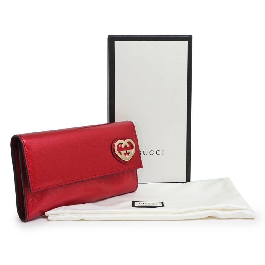 GUCCI (未使用 展示品)グッチ ラブリー ハート 二つ折り長財布 GUCCI (未使用 展示品)グッチ ラブリー ハート 二つ折り長財布