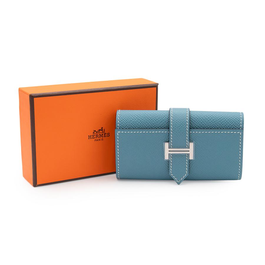 【midoriLOVEさん専用】エルメスペンケース本革ブルーシェーヴル HERMES（エルメス） （新品・未使用品）エルメス ベアン 6連 キー