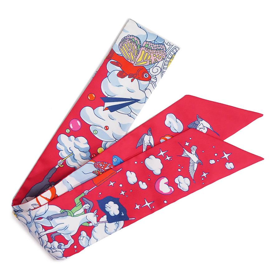 新品エルメスHERMES スカーフツイリー私の雲シルクブルーマリン