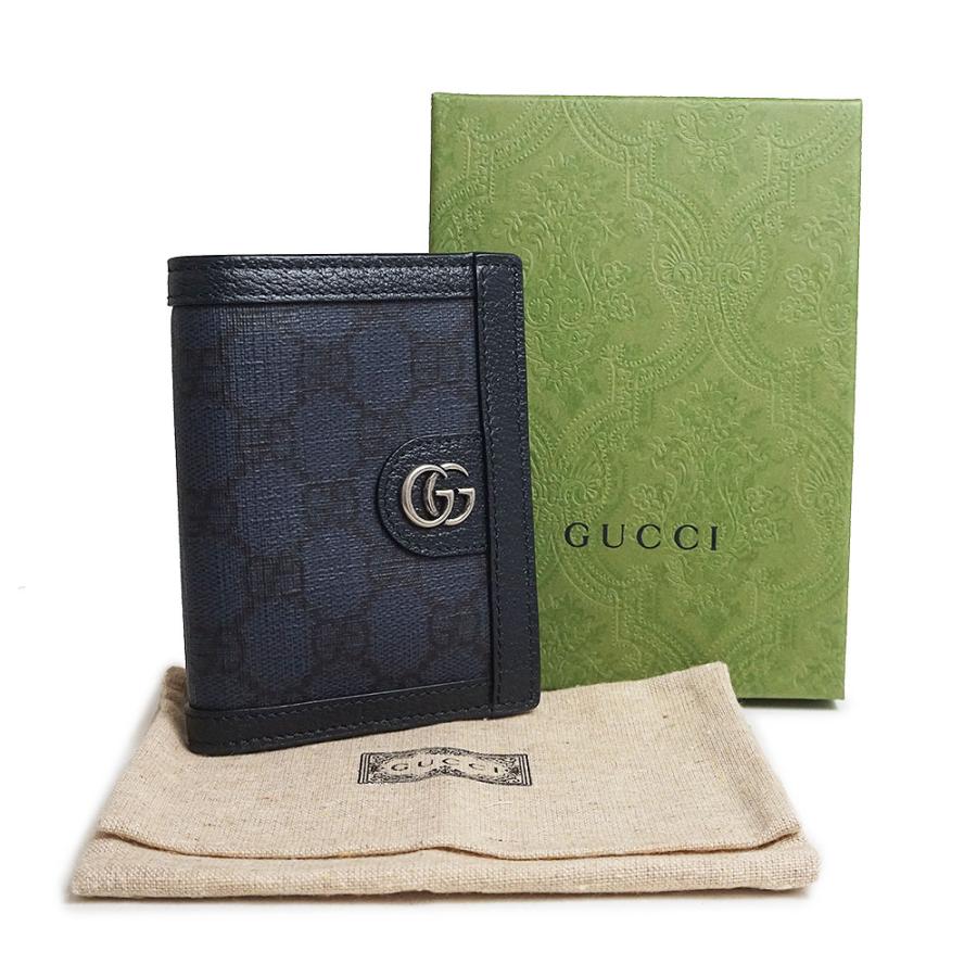 GUCCI グッチ 二つ折り財布 GGスプリーム 保管箱付き オフィディア