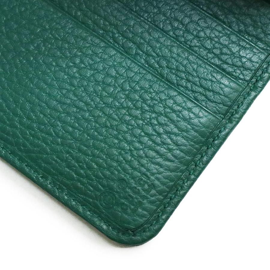 GUCCI （新品・未使用品）グッチ 二つ折り財布 GGキャンバス カーフ 