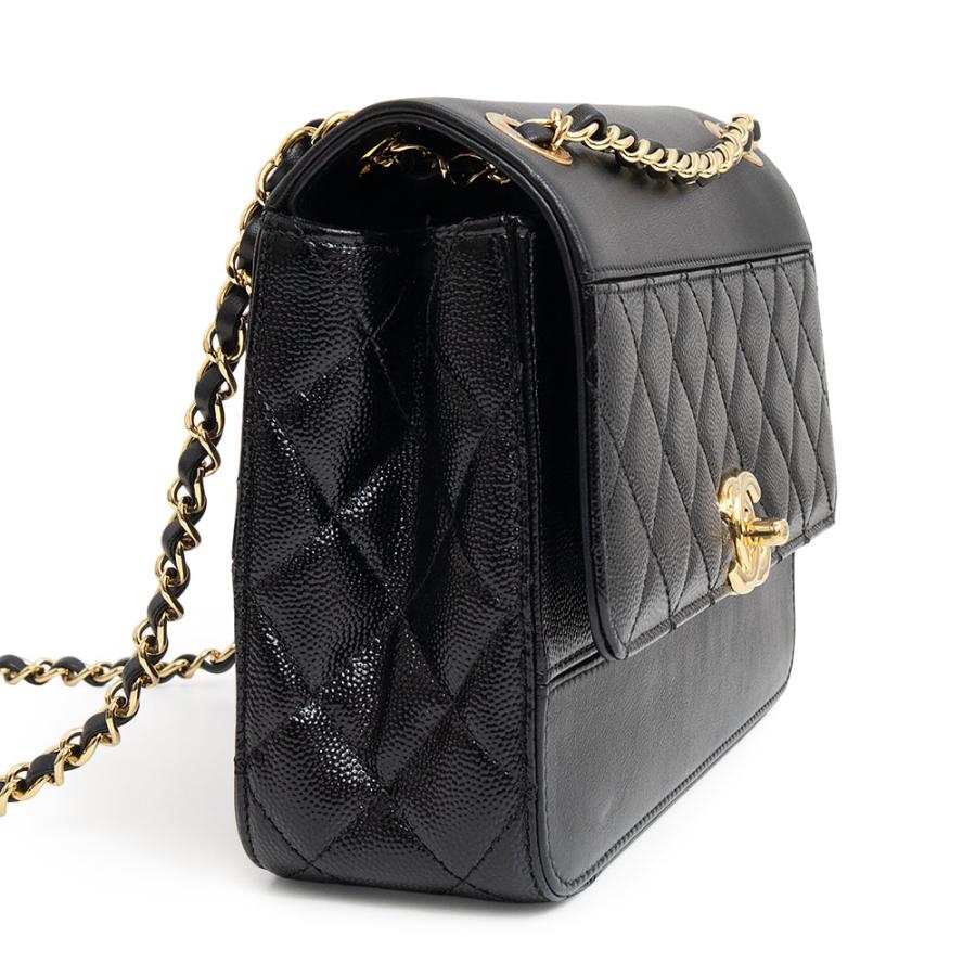 CHANEL （美品）シャネル ココマーク Wチェーン ショルダーバッグ 斜め  