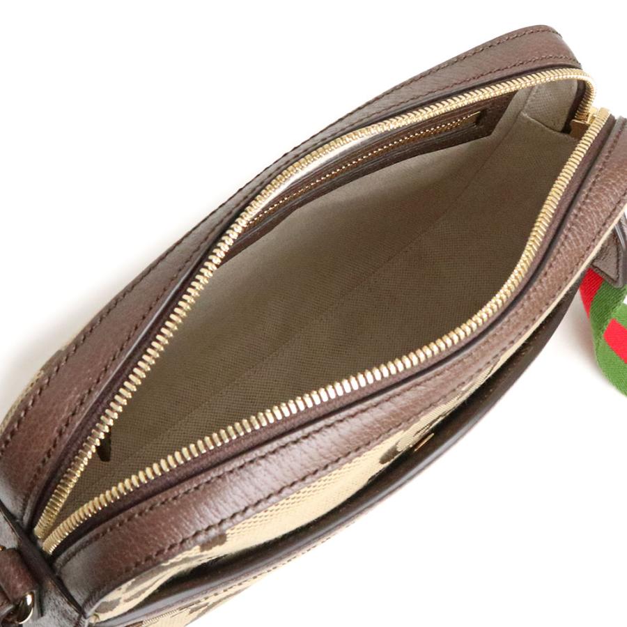 （新品・未使用品）グッチ GUCCI ジャンボGG ショルダー メッセンジャーバッグ 斜め掛け GGキャンバス レザー コットンリネン キャメル ベージュ 675891の画像