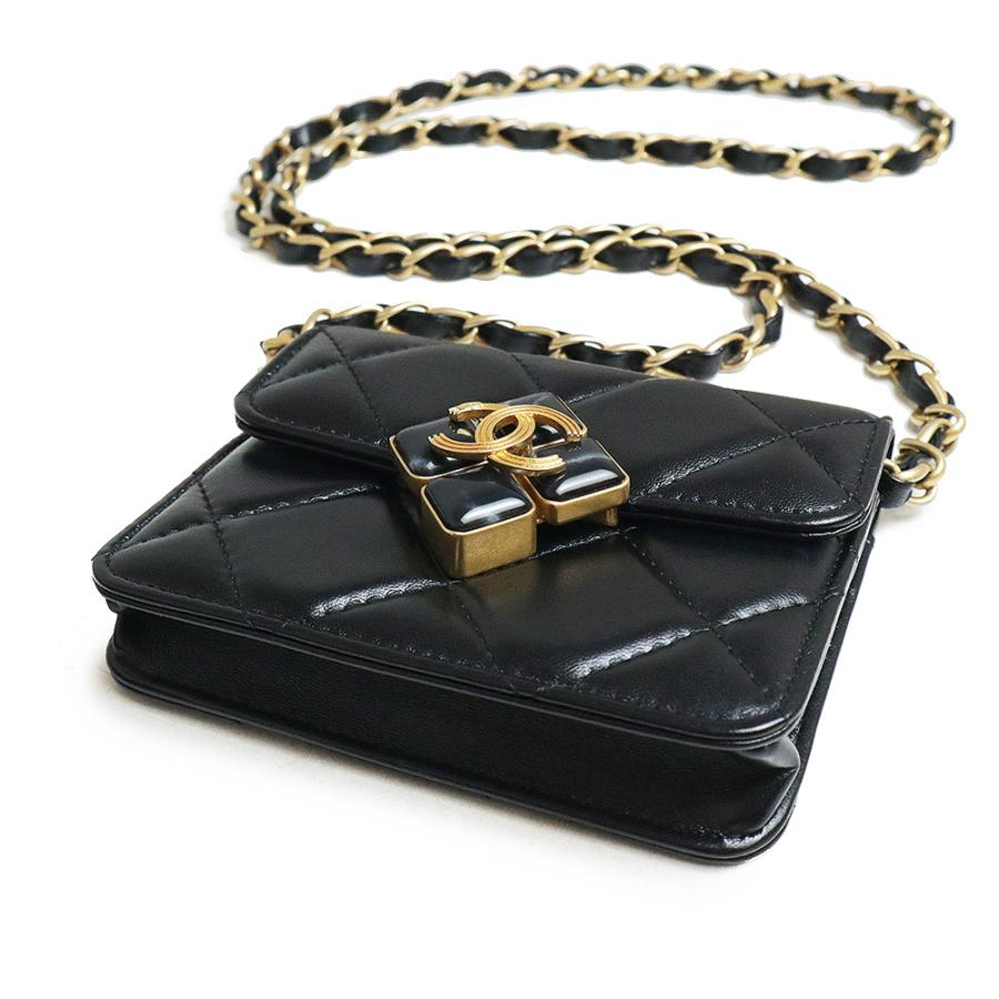シャネル ラムスキン マトラッセ ココマーク クラッチ ハンド バッグ レザー CHANEL（シャネル） （未使用 展示品）シャネル マトラッセ ココマーク