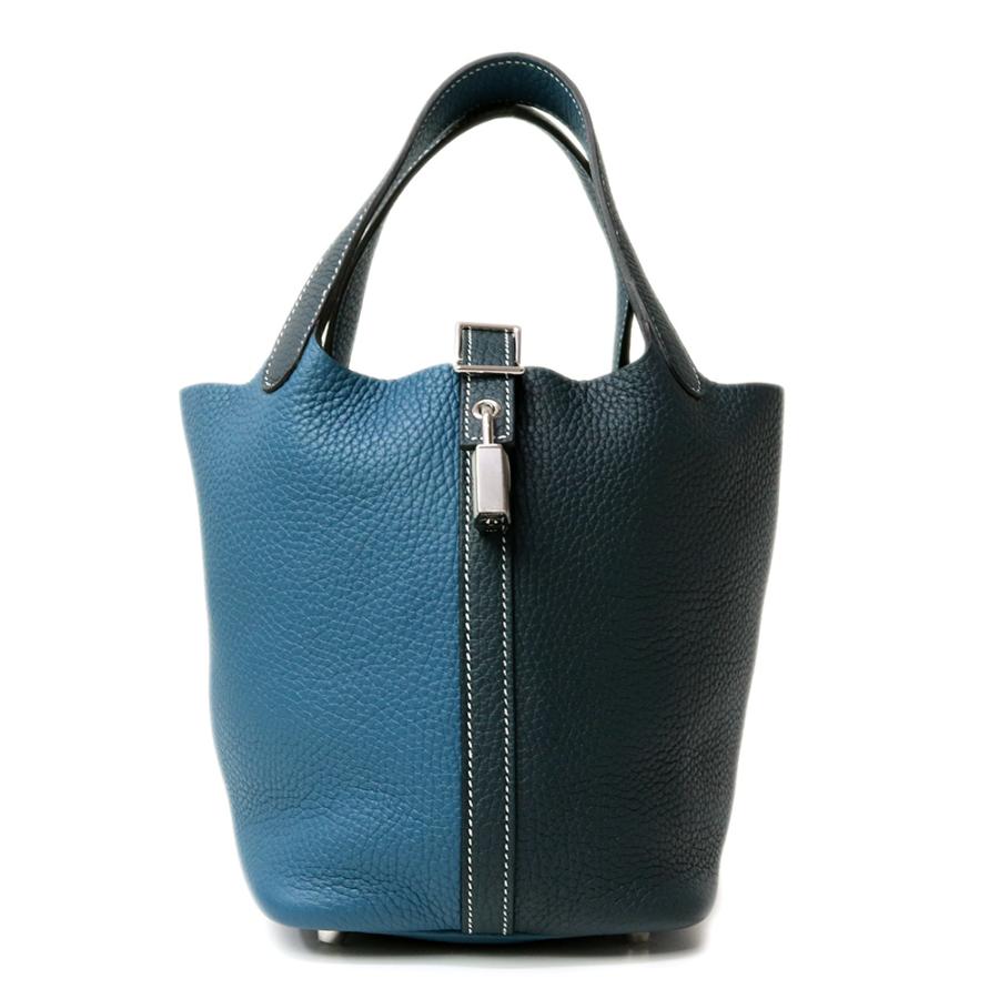 （未使用保管品）エルメス HERMES ピコタンロック カザック 18 PM ハンドバッグ トリヨンクレマンス レザー ヴェールシプレス ヴェールボスフォール グリーン 緑 Y刻印 シルバー金具 HERMES（エルメス） （未使用保管品）エルメス ピコタンロック