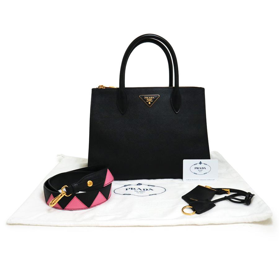 s97【美品】プラダ　パラディグム　サフィアーノ　ブラック　2wayショルダー 楽天市場】【バッグ】PRADA プラダ パラディグム ハンドバッグ 2WAY