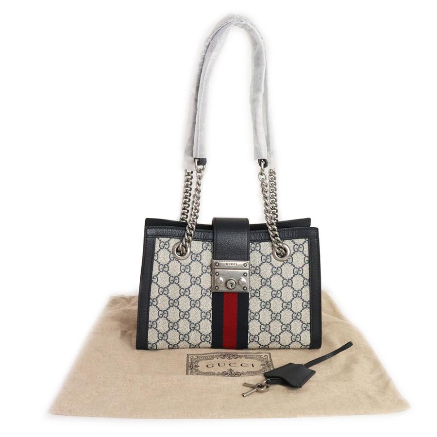 GUCCI ストライプ トートバッグ GUCCI（グッチ） （新品・未使用品）グッチ パドロック ミディアム
