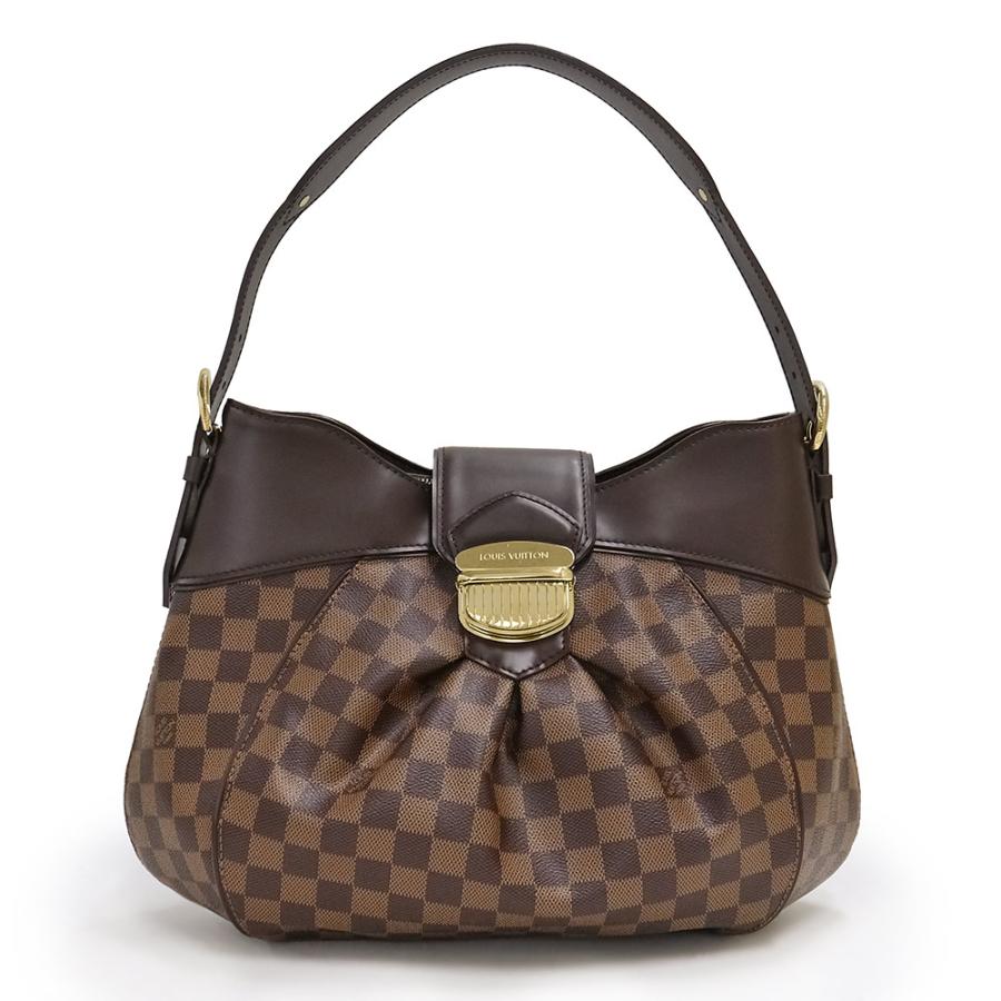 （中古）ルイ ヴィトン LOUIS VUITTON システィナ MM トートバッグ ダミエ エベヌ ブラウン 茶 ゴールド金具 N41541 LOUIS VUITTON（ルイ・ヴィトン） （中古）ルイ ヴィトン システィナ