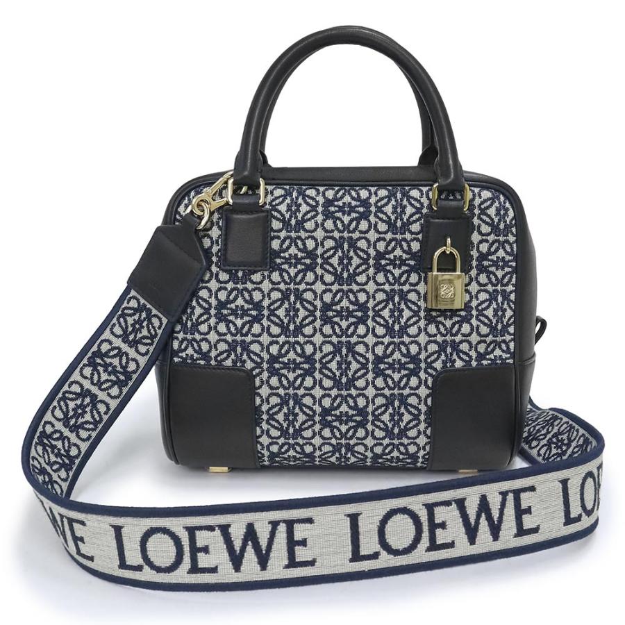 正規品 ロエベ アマソナ ビジネスバッグ オールレザー アナグラム グリーン LOEWE（ロエベ） 中古 ハンドバッグ レディース ブランド アマソナ23