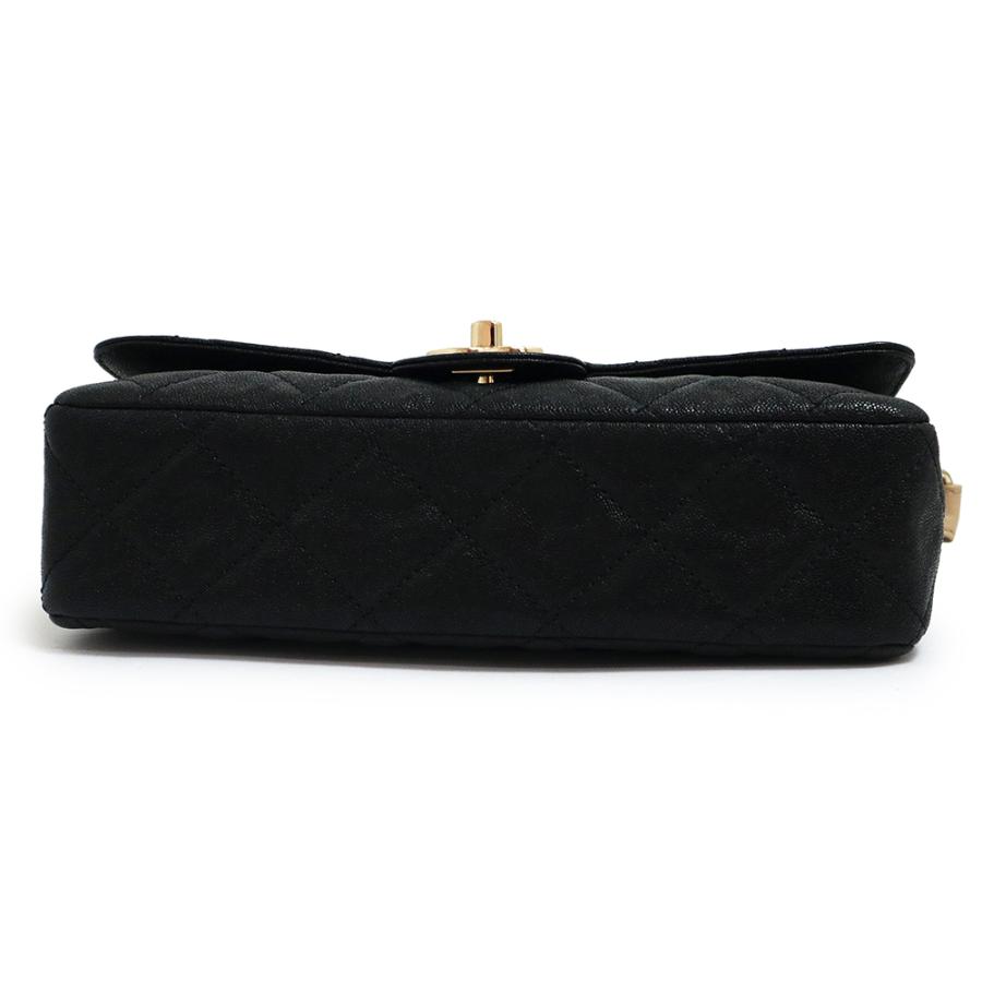 （美品）シャネル CHANEL マトラッセ ココマーク ショルダーバッグ 斜め掛け カーフレザー ソフトキャビア ブラック ベージュ 黒 ゴールド金具 AS2272 箱付_7