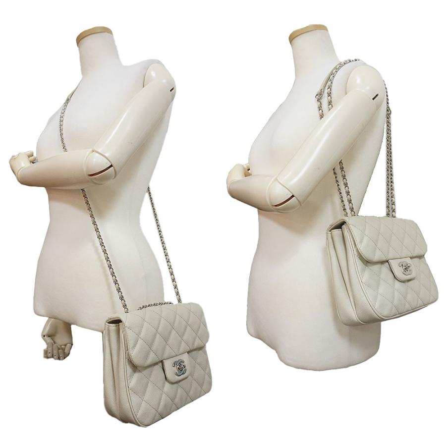 CHANEL 2wayバッグ ホワイト シルバー CHANEL（シャネル） （美品）シャネル ココマーク マトラッセ 2WAY