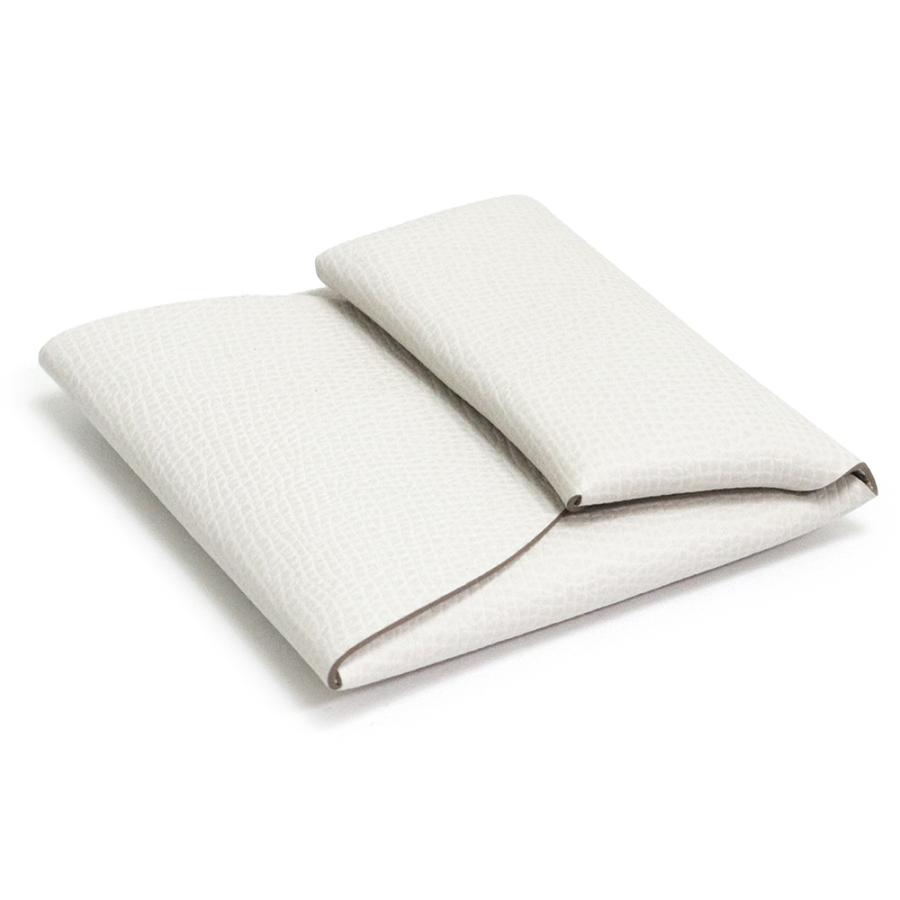 （新品・未使用品）エルメス HERMES バスティア GM ケース 小銭入れ 財布 ヴォーエプソン レザー グリペール グリペルル オフホワイト 白 シルバー金具 B刻印 箱付 HERMES（エルメス） （新品・未使用品）エルメス バスティア GM コイン