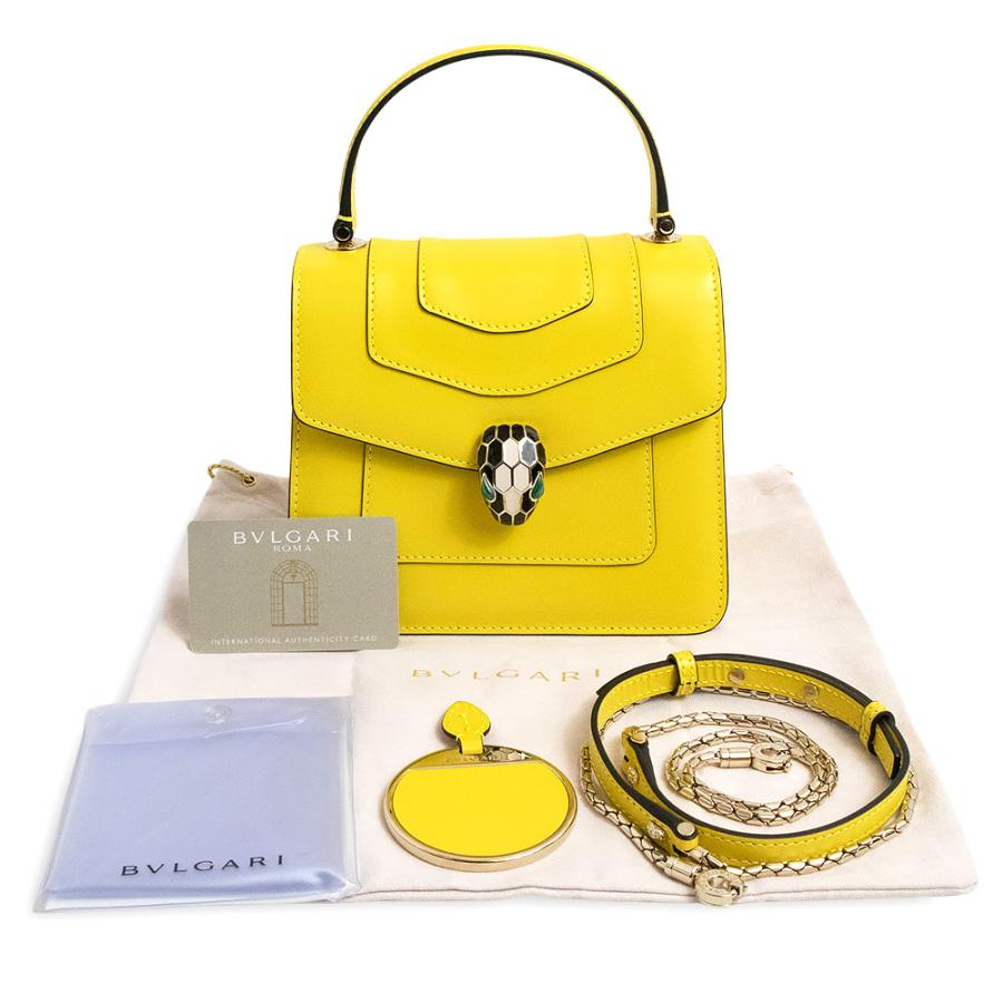 BVLGARI ブルガリ ショルダーバッグ 2way クラッチバッグ イエロー BVLGARI（ブルガリ） （未使用 展示品）ブルガリ セルペンティ