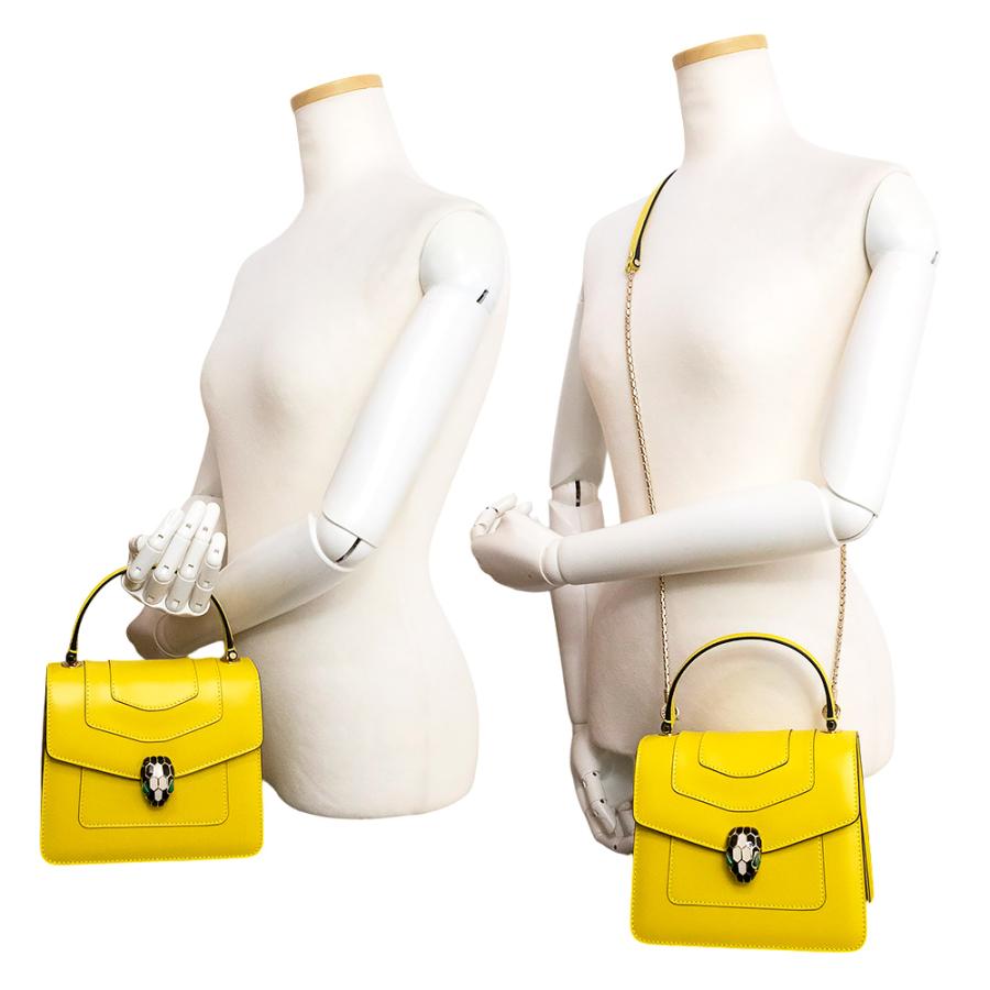 BVLGARI ブルガリ ショルダーバッグ 2way クラッチバッグ イエロー BVLGARI（ブルガリ） （未使用 展示品）ブルガリ セルペンティ