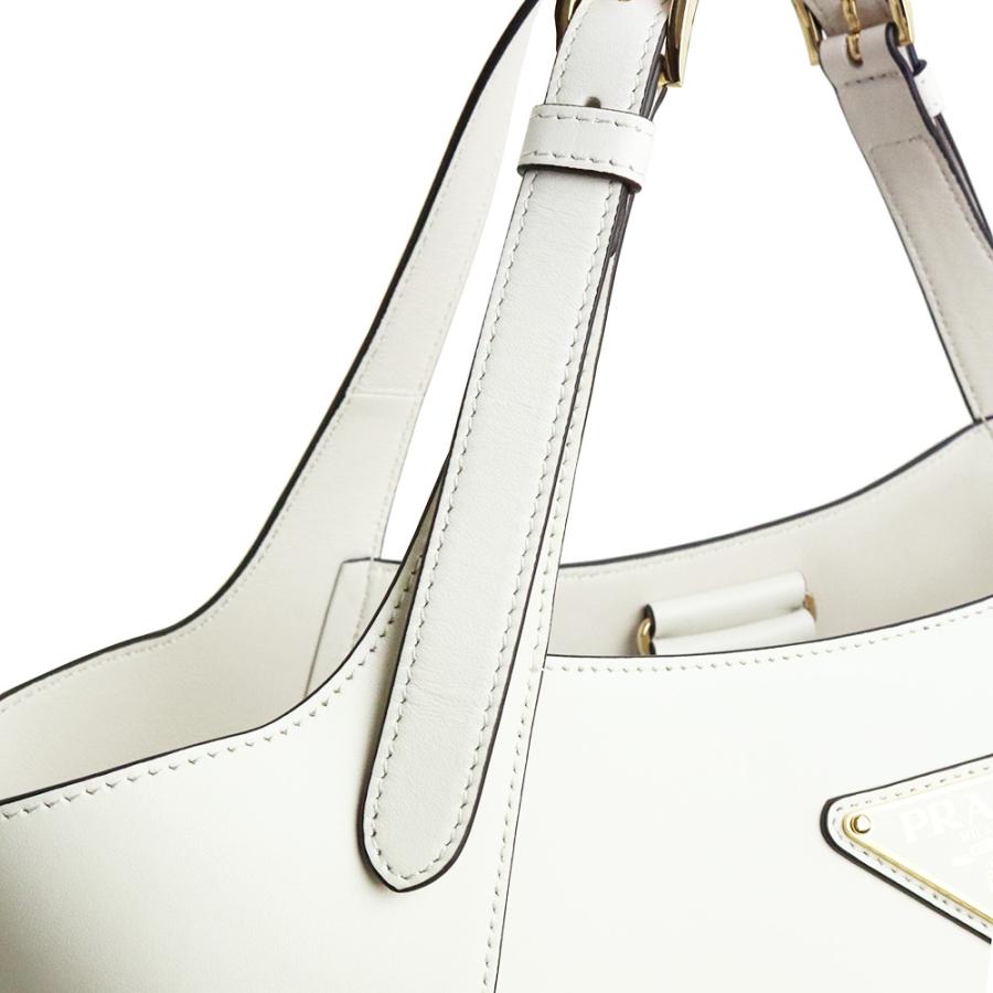 【美品】最終値下げ　PRADA ハンドバッグ　白タグ86 PRADA（プラダ） （新品・未使用品）プラダ ミディアム レザー トート