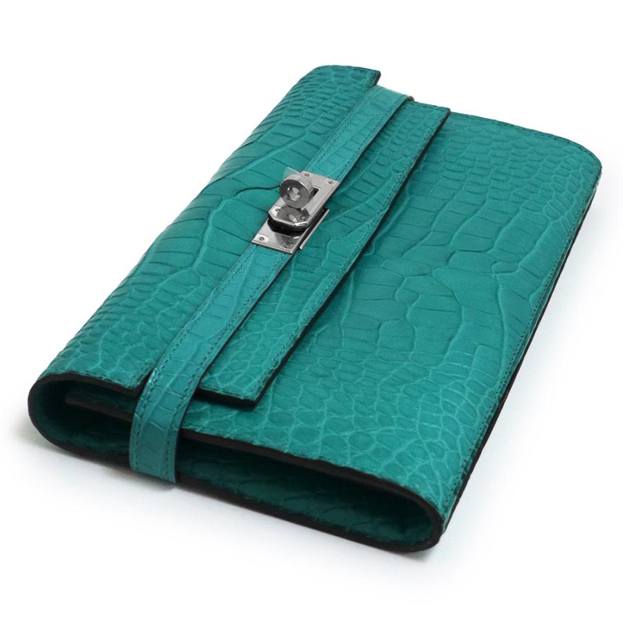 レアほぼ新品 エルメス HERMES ケリーウォレット ロング ヴェルソ 二つ折り長財布 バイカラー グリアスファルト ブルーインディゴ シルバー金具 ヴォーエプソン H073627CK AB C刻 HERMES（エルメス） （新品・未使用品）エルメス ケリーウォレット