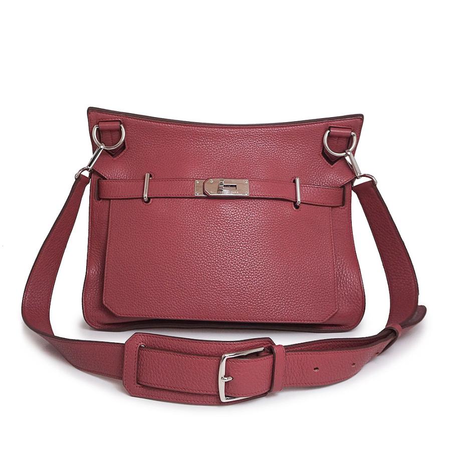 （中古）エルメス HERMES ジプシエール 34 ショルダーバッグ 斜め掛け トリヨンクレマンス レザー ローズウッド ピンク シルバー金具 □O刻印 HERMES（エルメス） （中古）エルメス ジプシエール 34 ショルダー