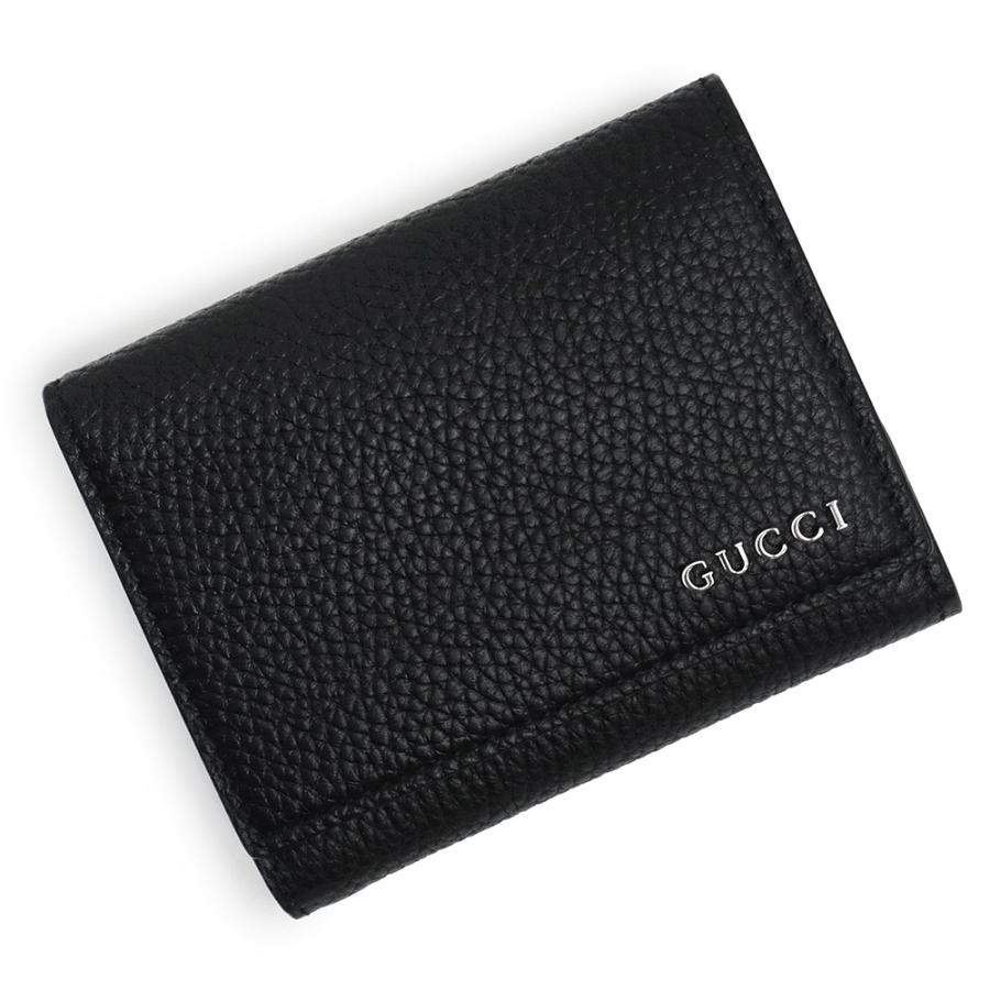 GUCCI （新品・未使用品）グッチ メタルロゴ コンパクト 三つ折り財布  