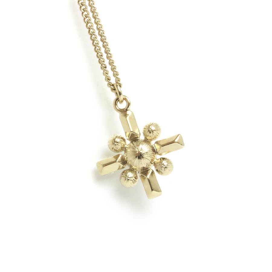 （新品・未使用品）シャネル CHANEL ココマーク パール ビジュー クロス ペンダント ネックレス ゴールド AB1436 箱付の画像