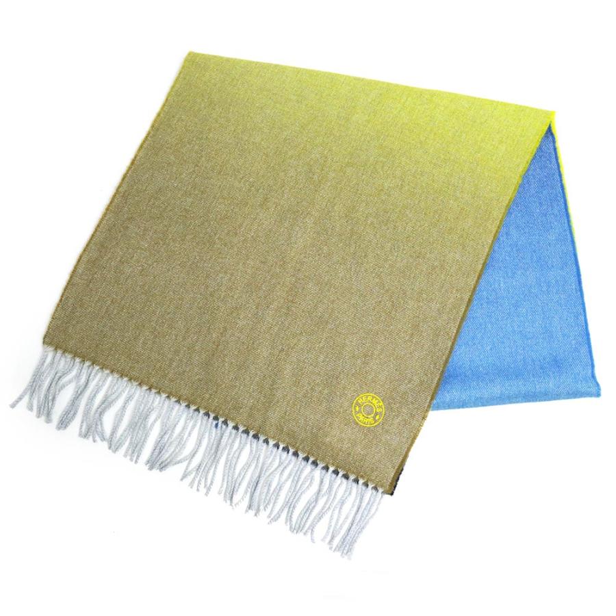 エルメス HERMESカシミヤ マフラーサマーブロックサンライズ カシミヤマフラー 《サマーブロック・サンライズ》 - ブルー | Hermès