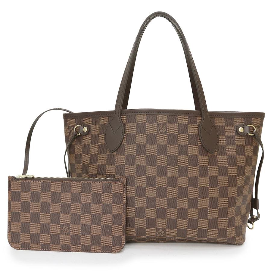 （未使用　展示品）ルイ ヴィトン LOUIS VUITTON ネヴァーフル PM トートバッグ ダミエ スリーズ レッド ブラウン 茶 赤 ポーチ付 ゴールド金具 N41359 LOUIS VUITTON（ルイ・ヴィトン） （未使用 展示品）ルイ ヴィトン
