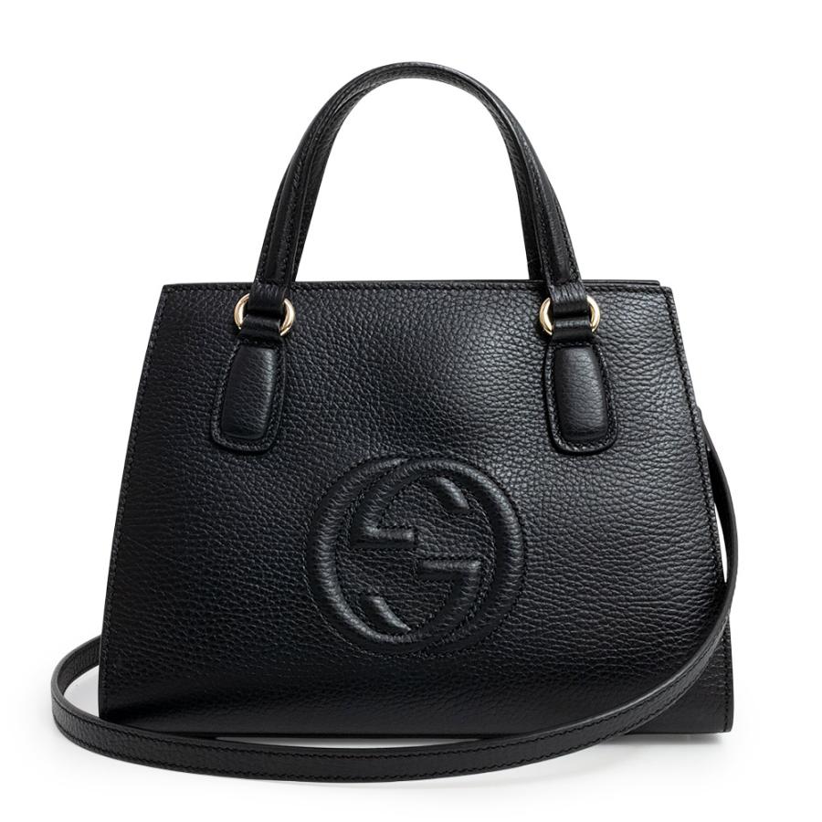 GUCCI グッチ ソーホー インターロッキングG 2way バッグブラック
