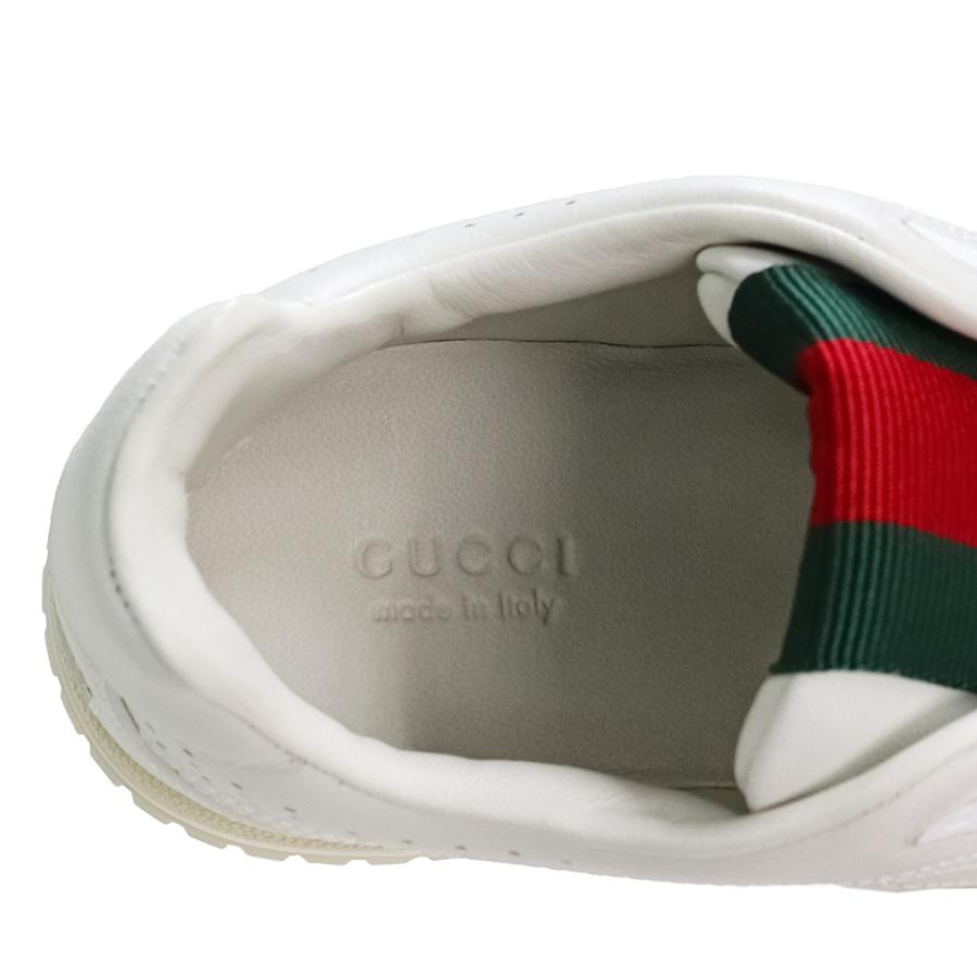 （新品・未使用品）グッチ GUCCI リウェブ #37 24cm ウェブ ストライプ シューズ 靴 スニーカー レザー ラバー ホワイト 白 785728 箱付の画像
