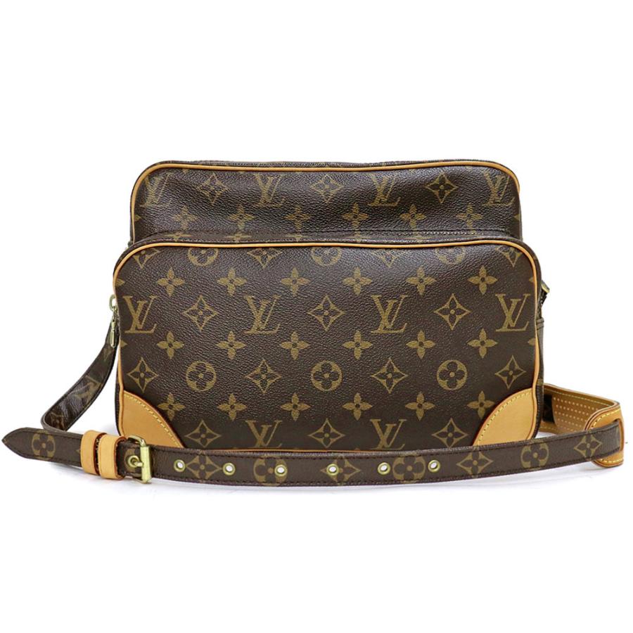 （中古）ルイ ヴィトン LOUIS VUITTON ナイル ショルダーバッグ 斜め掛け モノグラム ヌメ革 レザー ブラウン 茶 ゴールド金具 M45244 LOUIS VUITTON（ルイ・ヴィトン） （中古）ルイ ヴィトン ナイル