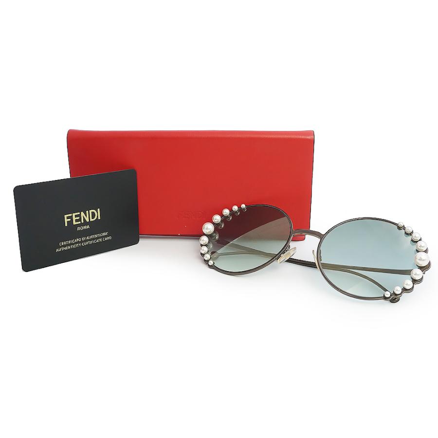 FENDI フェンディ パール サングラス アイウェア 眼鏡 メガネ ラウンド