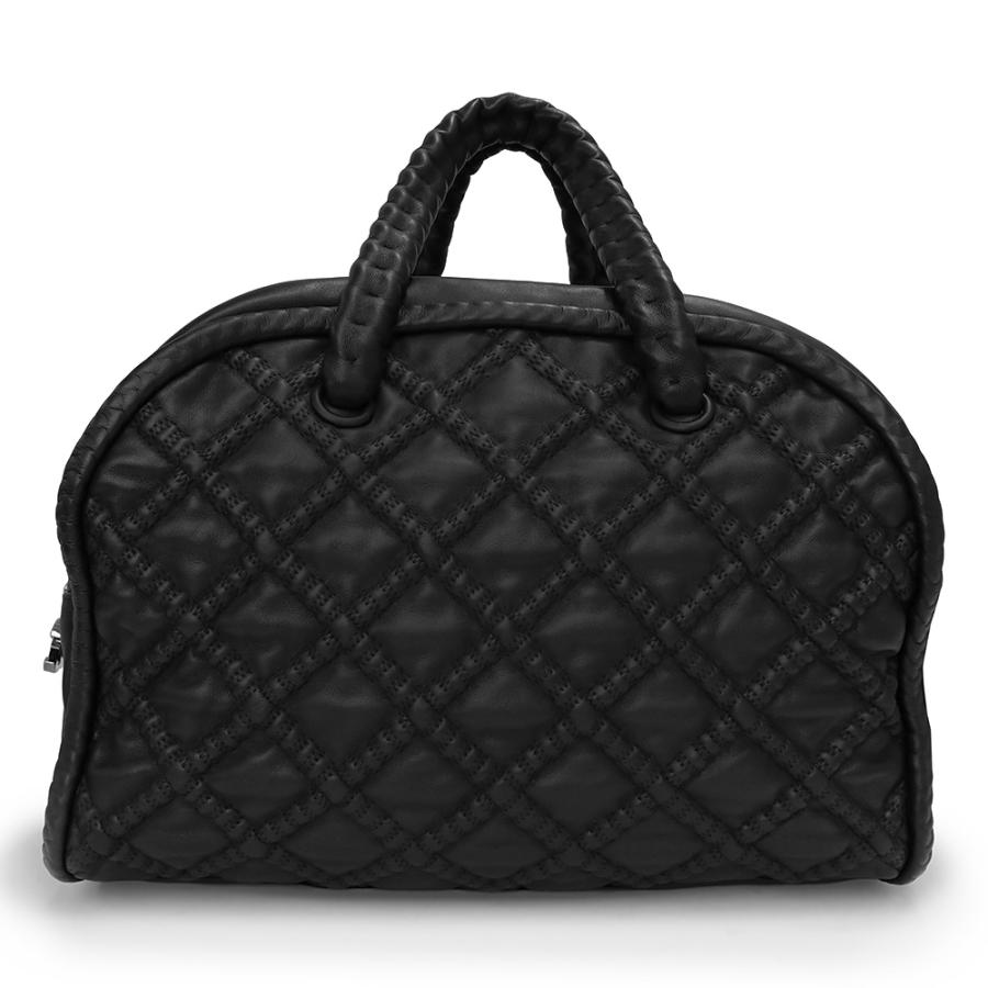 （中古）シャネル CHANEL ココマーク マトラッセ ステッチ トラベル ミニボストン ハンドバッグ 旅行鞄 ラムスキン レザー ブラック 黒 シルバー金具 CHANEL（シャネル） （中古）シャネル ココマーク マトラッセ ステッチ
