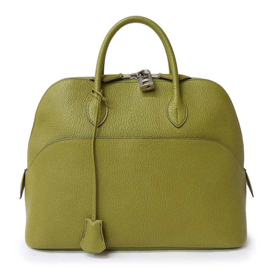 （中古）エルメス HERMES ボリード 1923 30 ハンドバッグ シェーブルミゾール レザー Anise Green アニスグリーン 緑 シルバー金具 □K刻印 HERMES（エルメス） （中古）エルメス ボリード 1923 30 ハンドバッグ